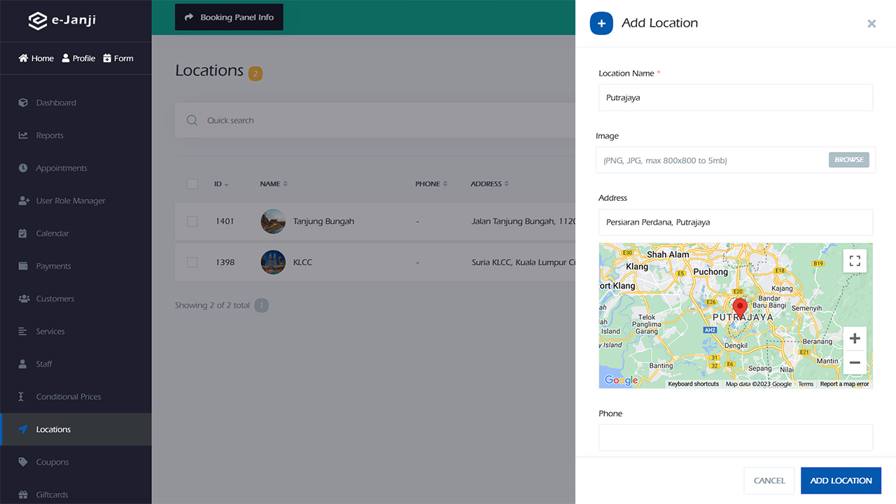 Add location