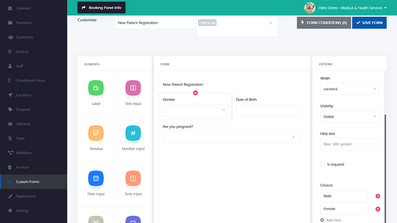 Custom form fields