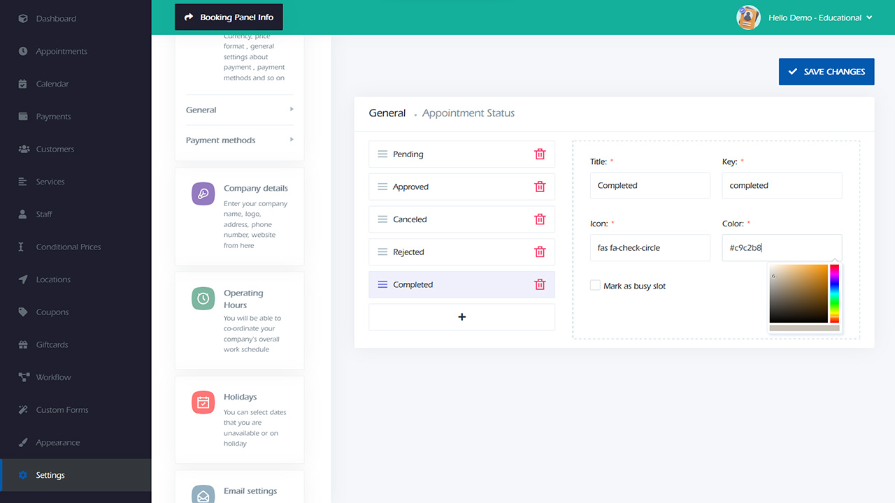 New custom status