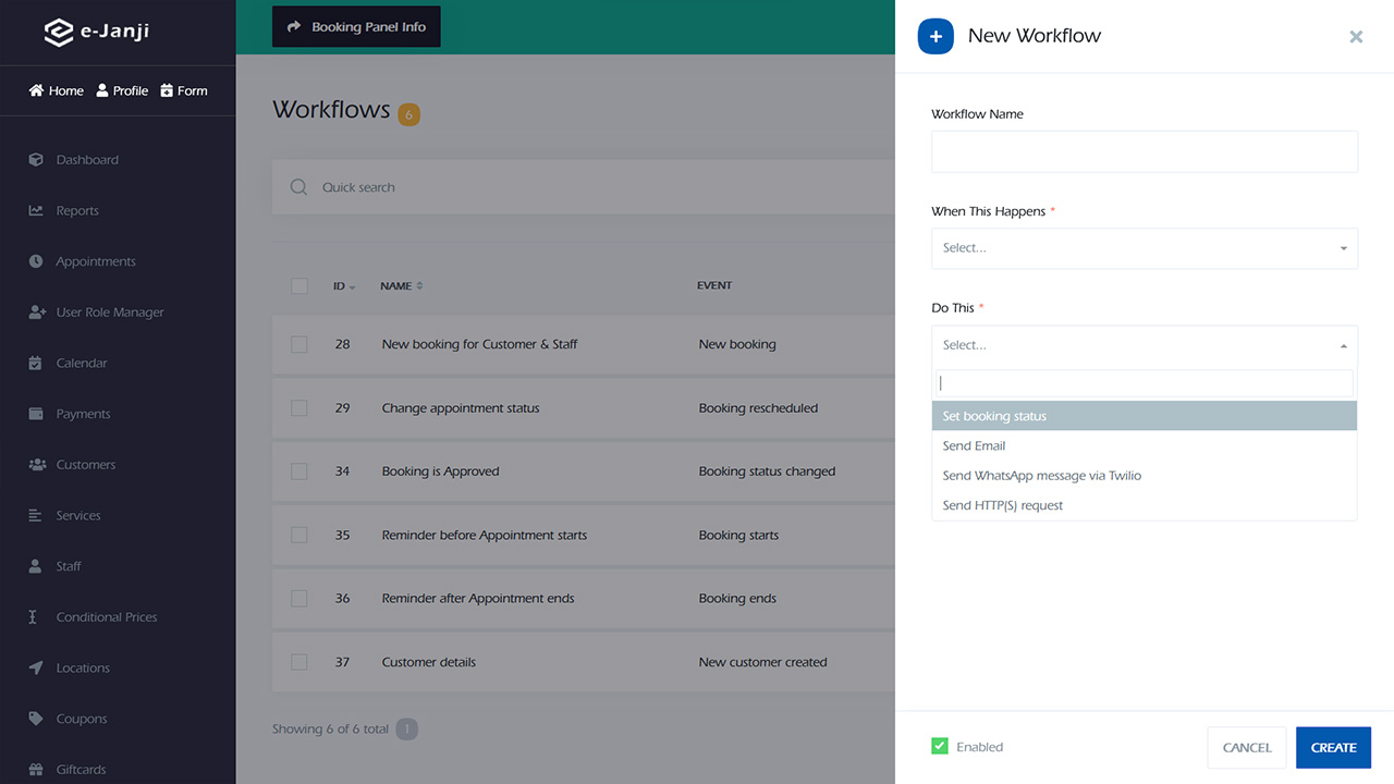 Create new workflow